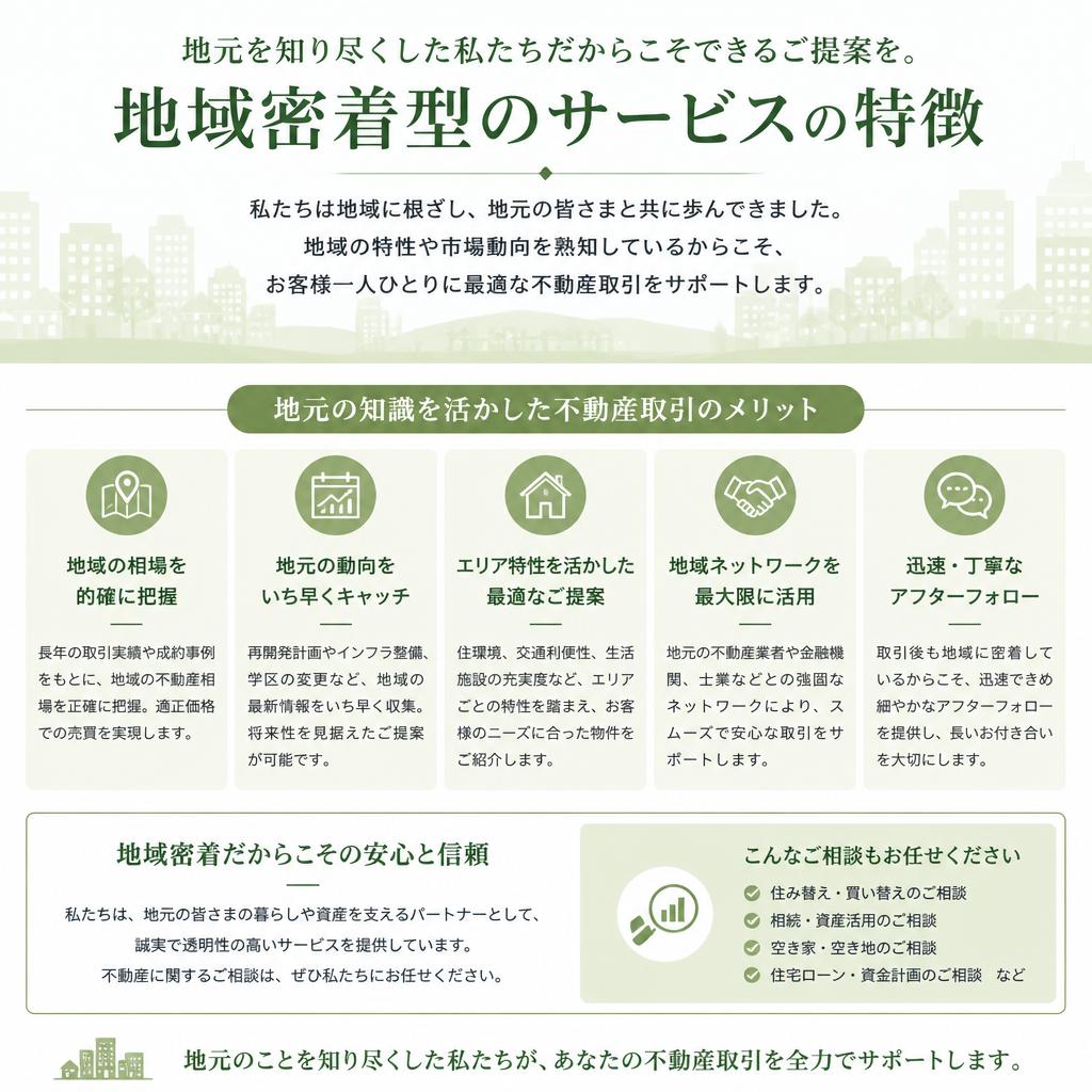 地域密着型のサポート