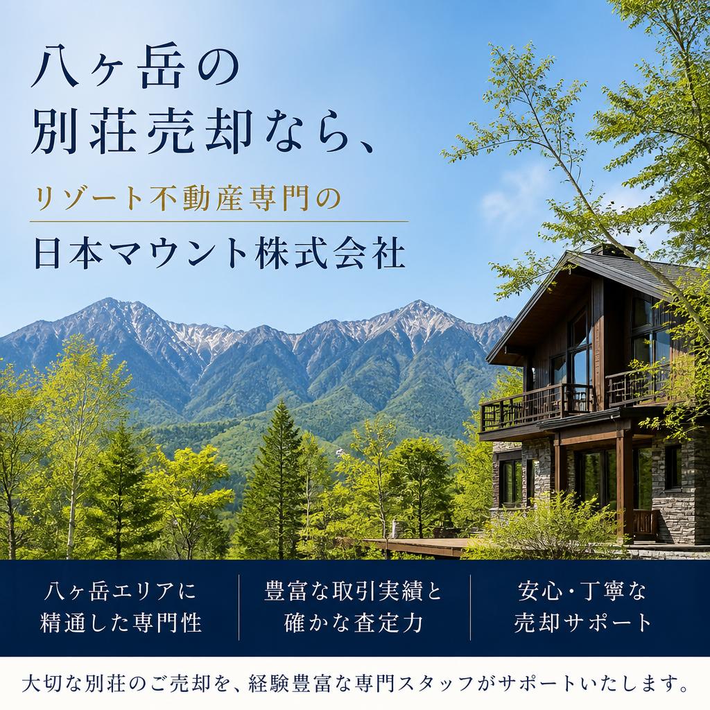 八ヶ岳の別荘売却なら、リゾート不動産専門の日本マウント株式会社