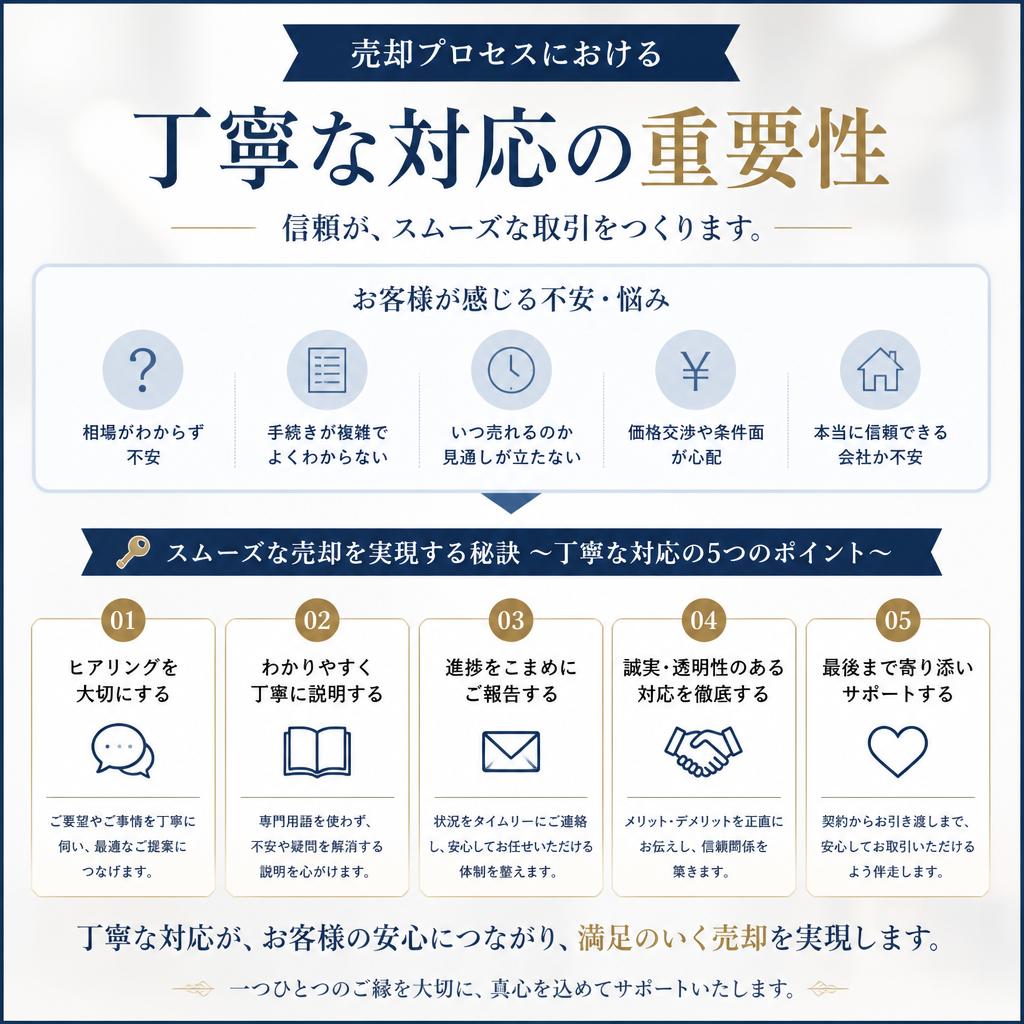丁寧な対応がもたらす安心感