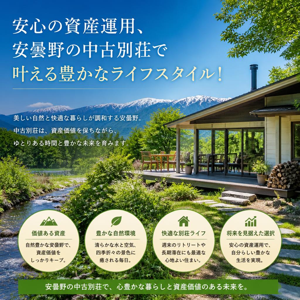 安心の資産運用、安曇野の中古別荘で叶える豊かなライフスタイル！