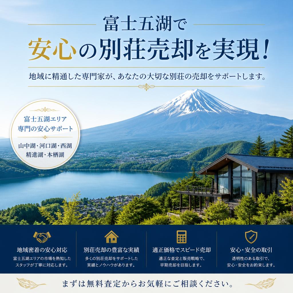 富士五湖で安心の別荘売却を実現！