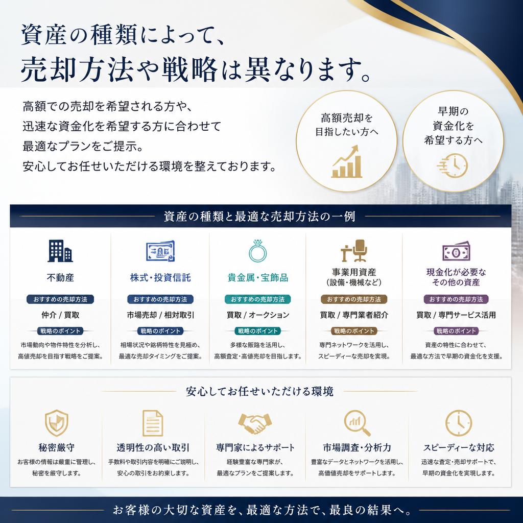 多様なニーズに応える売却プラン