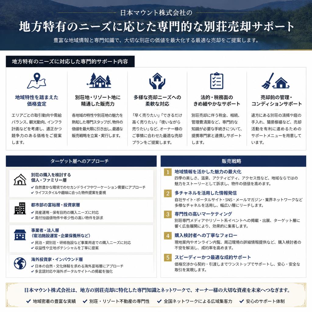 専門的な別荘売却サポート