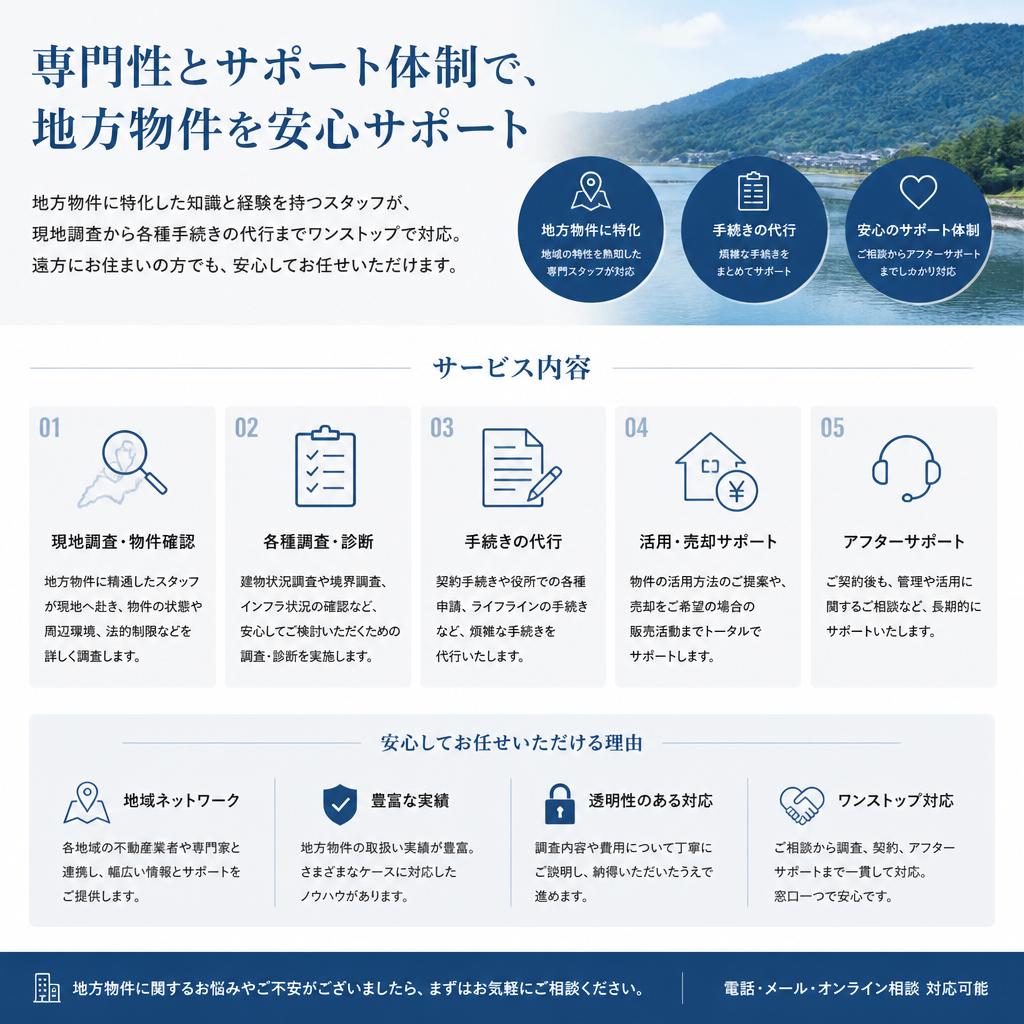 私たちの専門的なサポート
