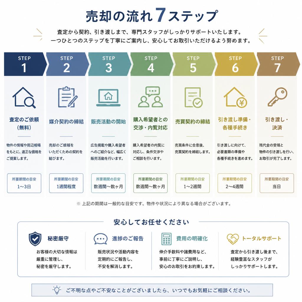 売却の流れとプロセス