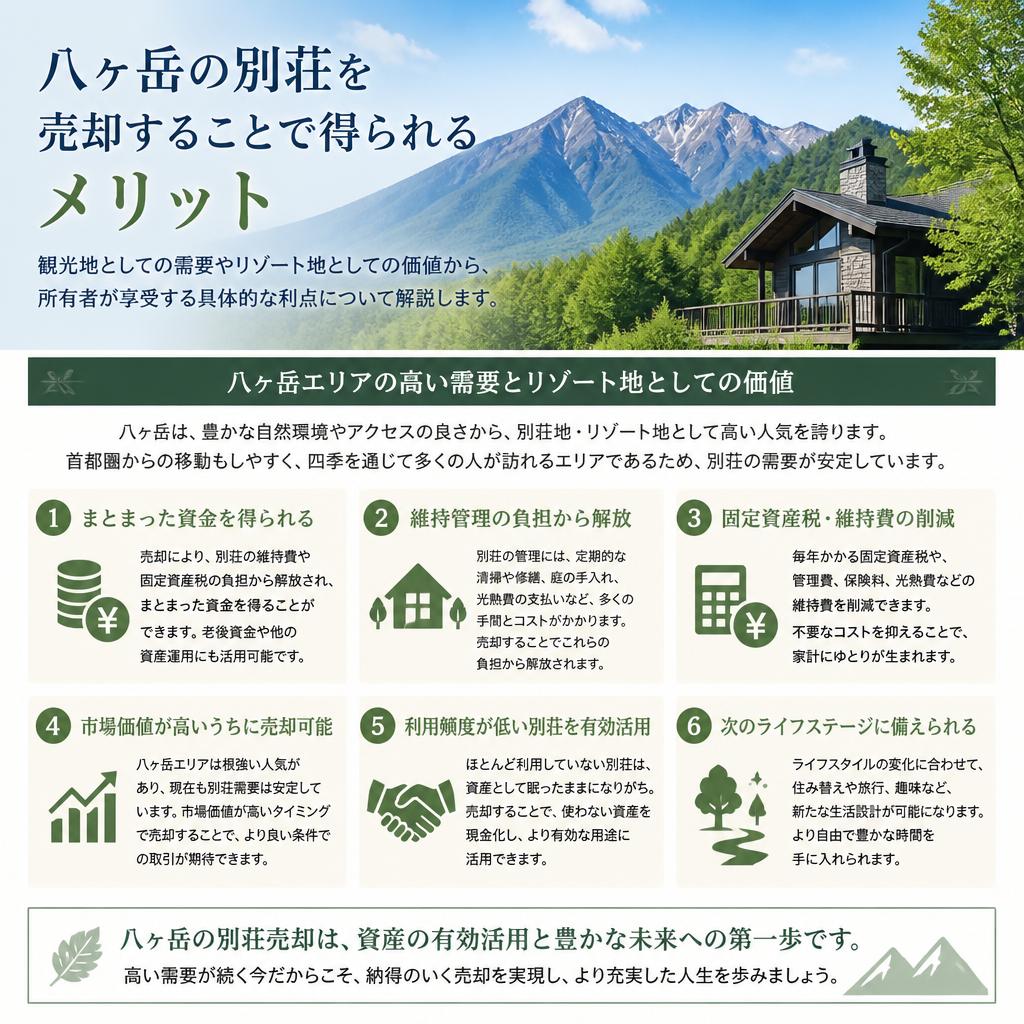 八ヶ岳での別荘売却のメリット