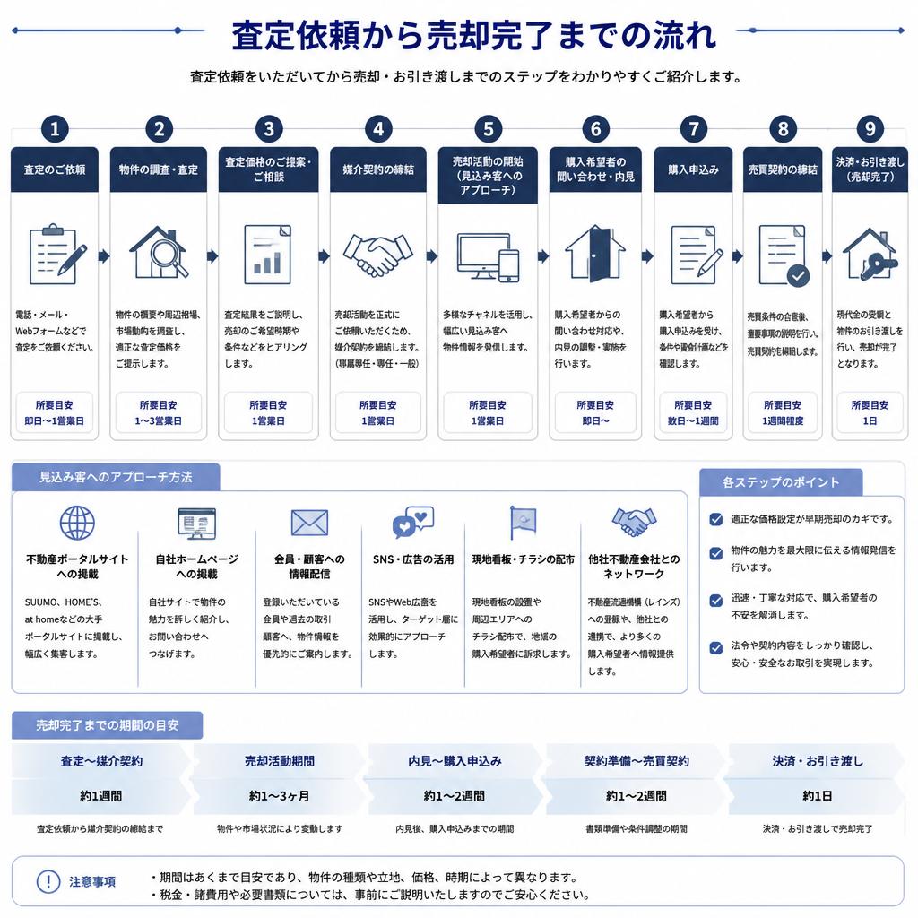 査定から売却までの流れ