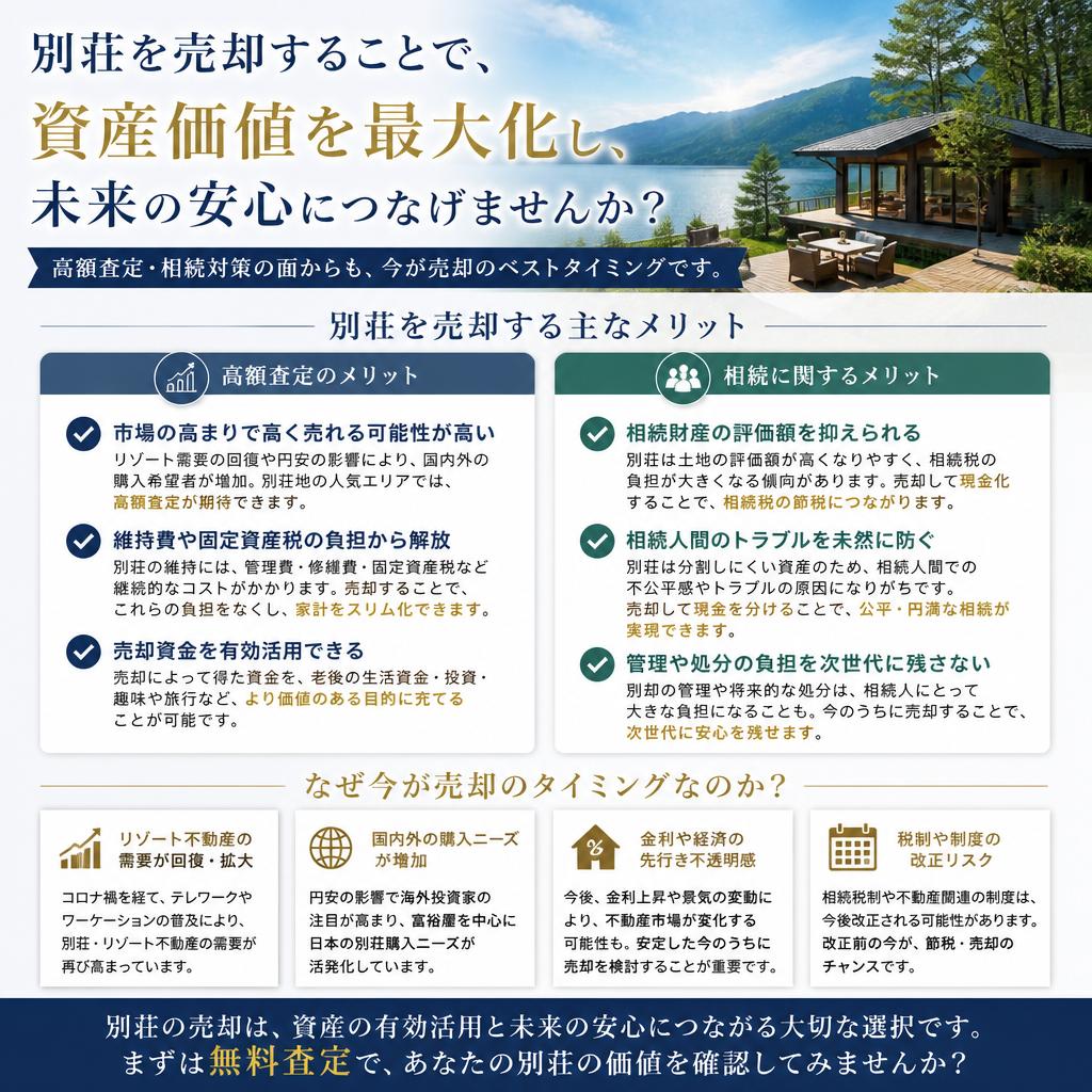 別荘売却のメリットとは