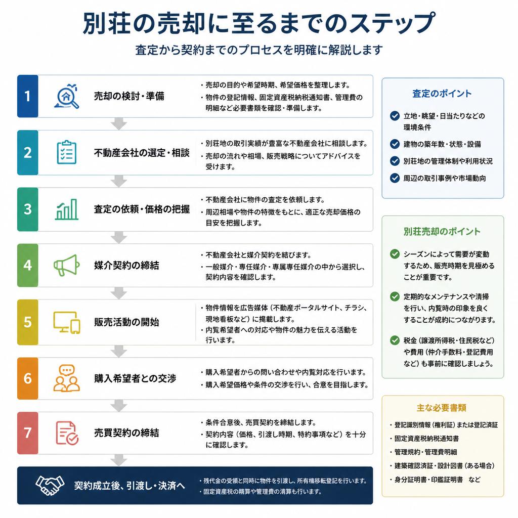 別荘売却の流れ