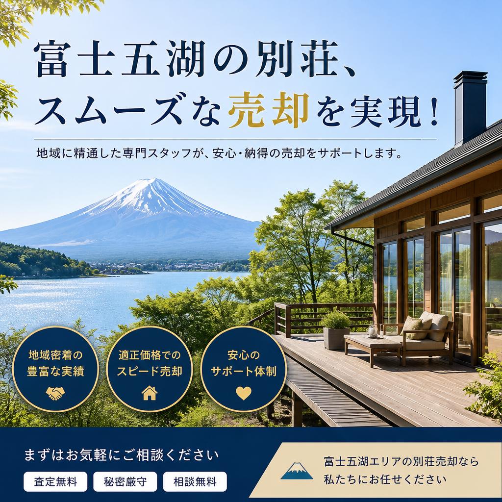 富士五湖の別荘、スムーズな売却を実現！